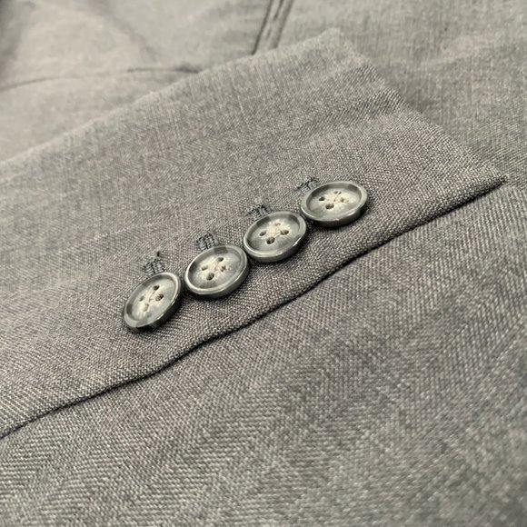 Perry Ellis Men's Gray Blazer 2 Button 44R Pockets Lined Business Long Sleeve - Picture 9 of 13